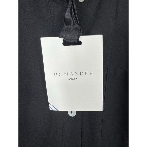 Tuckernuck Pomander Place Callahan Dress Black Crepe Shirt Dress Size L NWT - Picture 6 of 12